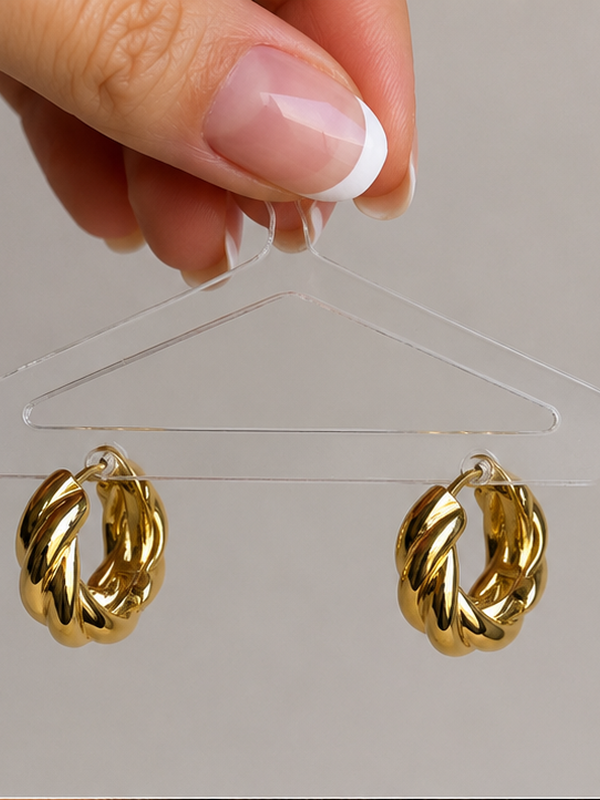 Burgu Gold Halka Kadın Küpe