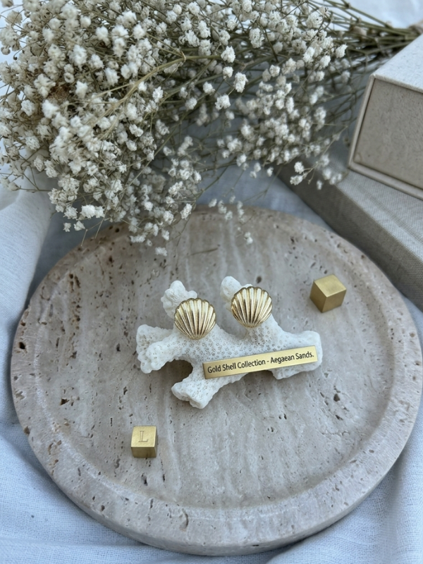 Minik Midye Gold Kadın Küpe
