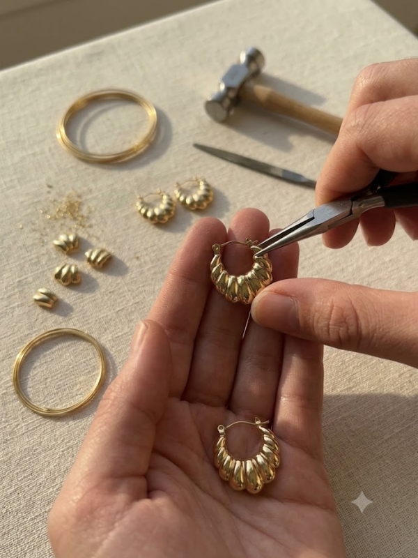 Paris Gold Halka Kadın Küpe