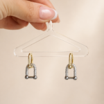 Taşlı Tiffany Gold Detaylı Kadın Küpe